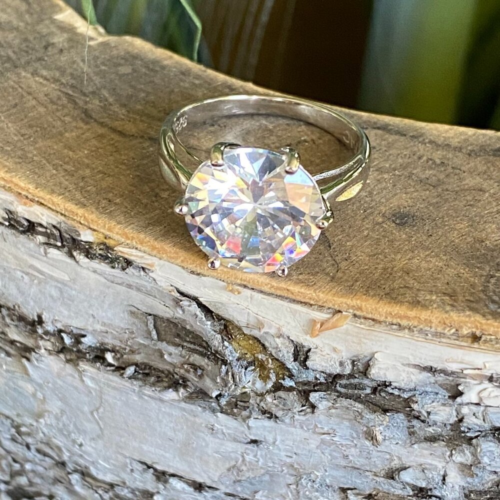 Fifth Avenue 925 Sterling Silver Solitaire Ring Sz 7 NIBโโ